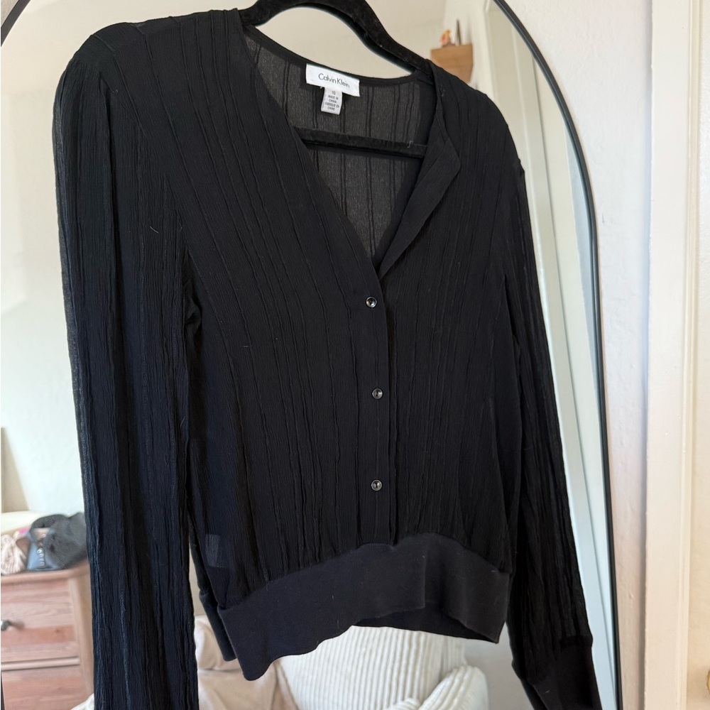 Calvin Klein Black Button Down Shirt